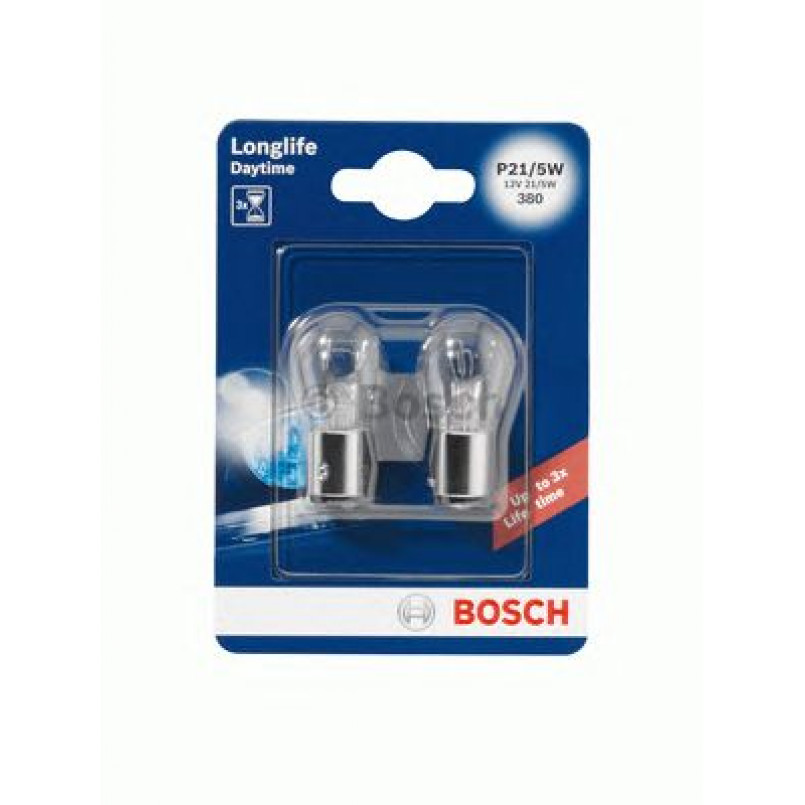 1987301055 BOSCH Лампа P21/5W 12V BAY15D LONGLIFE DAYTIME (бл. 2 шт.)
