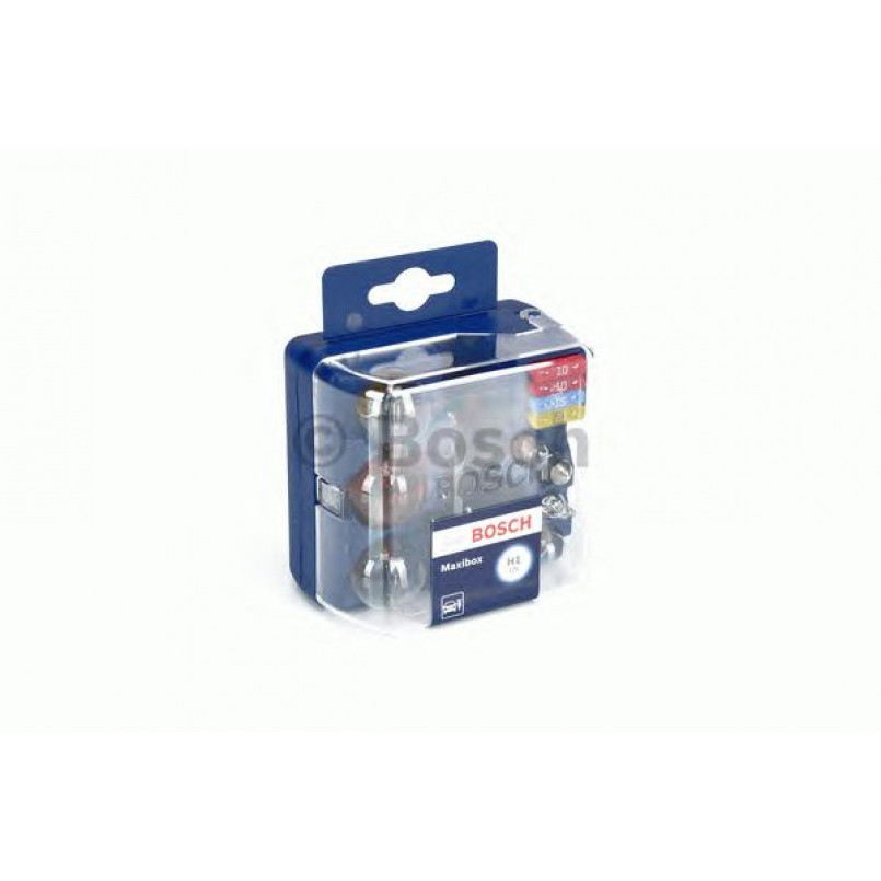 1987301112 BOSCH Набір ламп H1 maxiBox 12V (H1+P21W+PY21W+R5W+T4W+P21/5W+W5W+C5W+ 4 запобіжника: 2*1