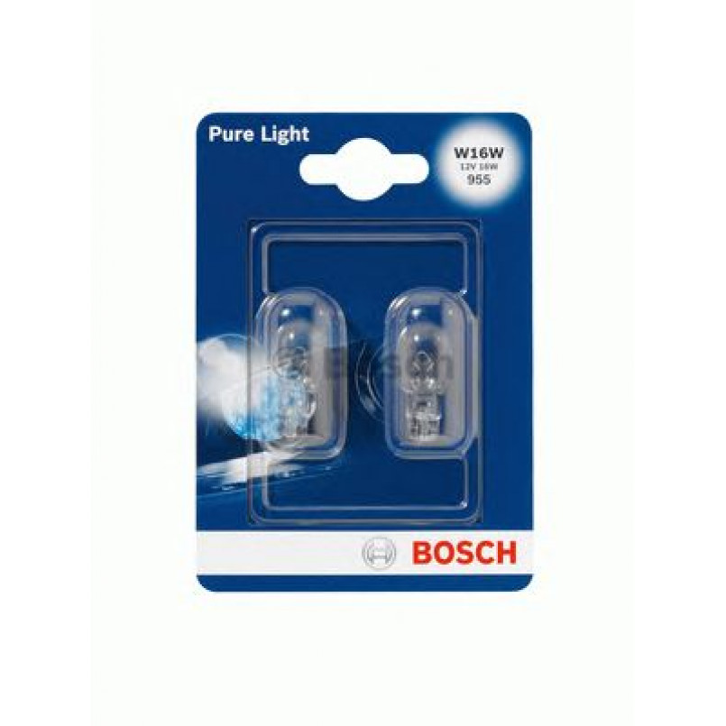 1987301049 BOSCH Лампа W16W 12V W2,1X9,5D PURE LIGHT (бл. 2 шт.)