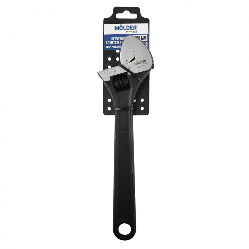 MOLDER Ключ розвідний посилений MOLDER 300мм, макс діаметр 33мм, Cr-V, HRC 44-45, вимірюв. шкла