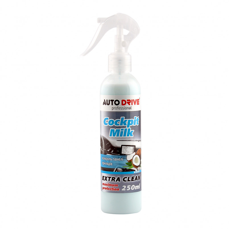 AUTO DRIVE Поліроль-молочко Auto Drive Cockpit Milk Кокос 250ml (24шт/уп)