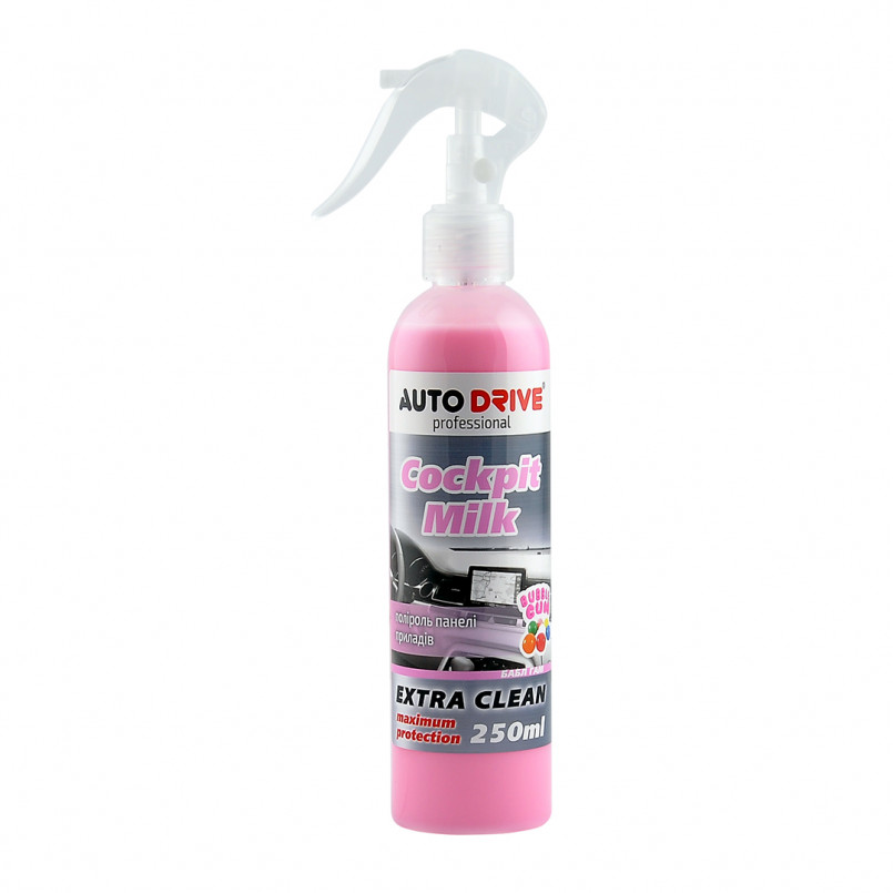 AUTO DRIVE Поліроль-молочко Auto Drive Cockpit Milk Бабл Гам 250ml (24шт/уп)