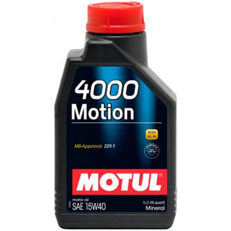 Олива моторна MOTUL 4000 Motion SAE 15W40 4х5 L