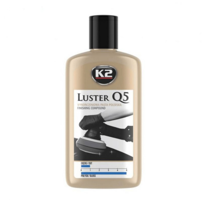 K2 LUSTER Q5 BLUE Фінішна паста для механічного полірування біла 250 мл NEW