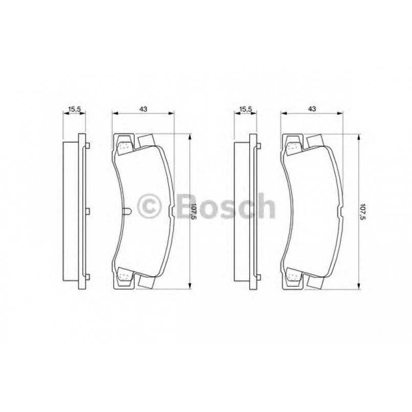 0986424383 BOSCH Гальмівні колодки до дисків BP194