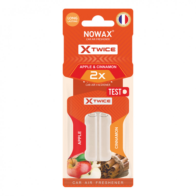 NOWAX Ароматизатор повітря з подвійною капсулою Nowax серія X Twice - Apple & Cinnamon (30шт/уп)