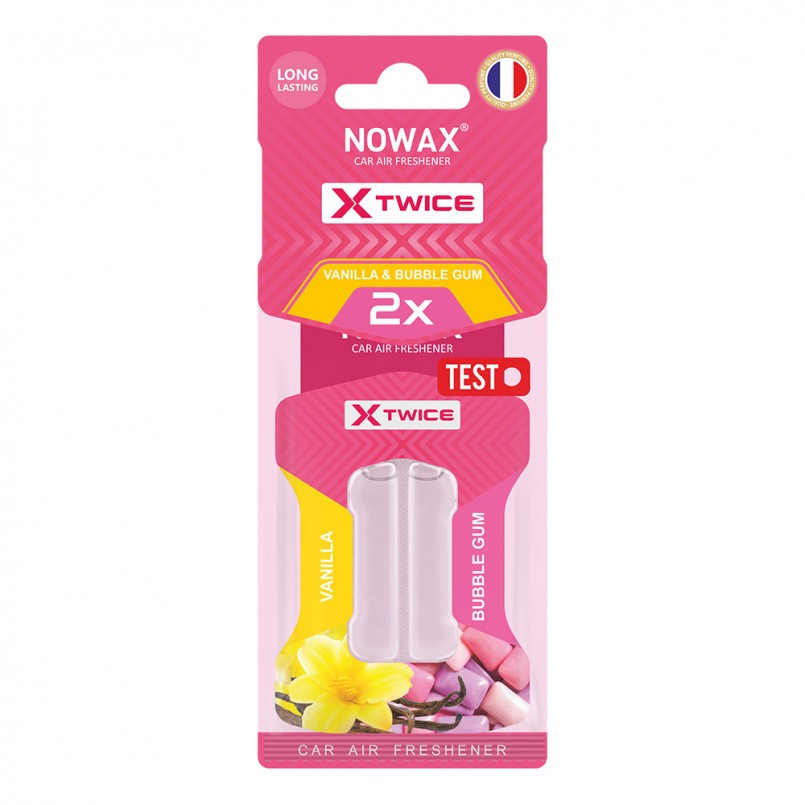 NOWAX Ароматизатор повітря з подвійною капсулою Nowax серія X Twice - Bubble Gum & Vanilla (30шт/уп