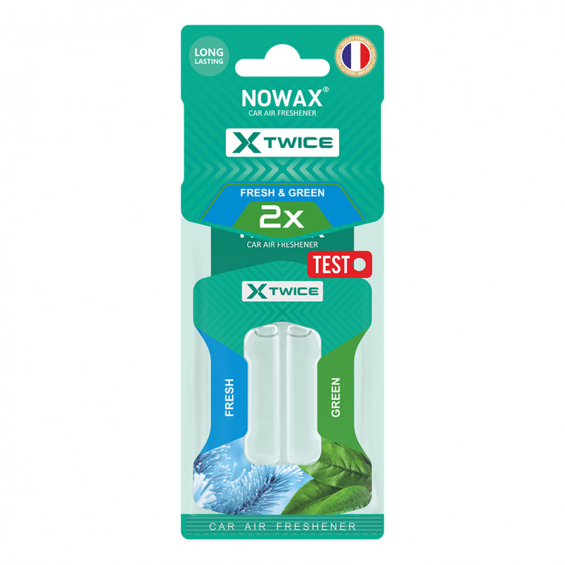 NOWAX Ароматизатор повітря з подвійною капсулою Nowax серія X Twice - Fresh & Green (30шт/уп)