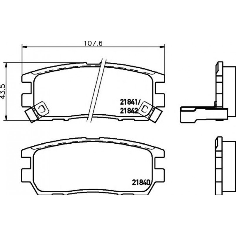 2184002 TEXTAR Гальмівні колодки до дисків