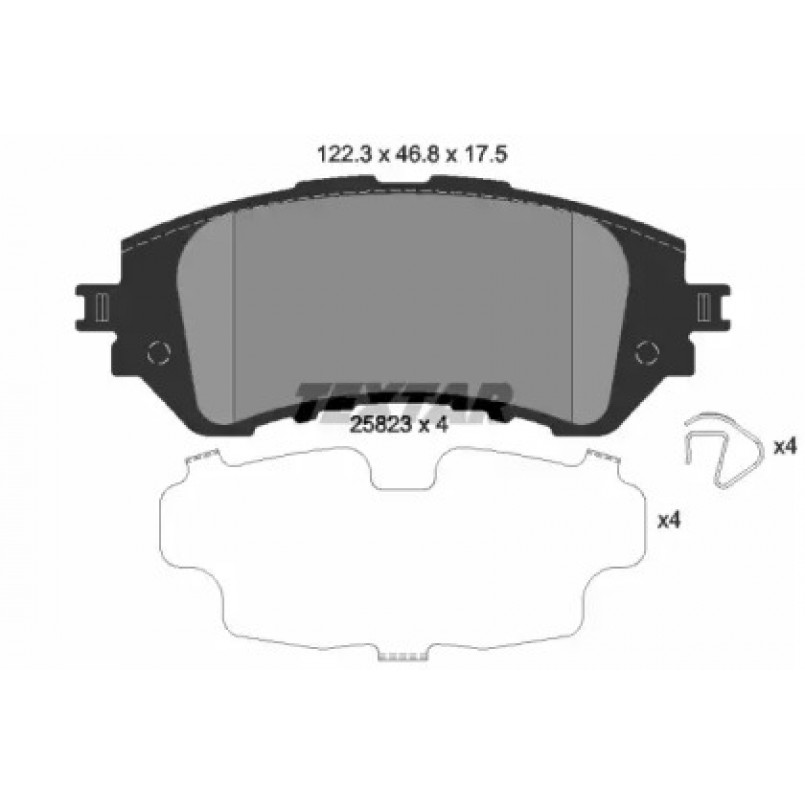 2582301 TEXTAR Гальмівні колодки до дисків