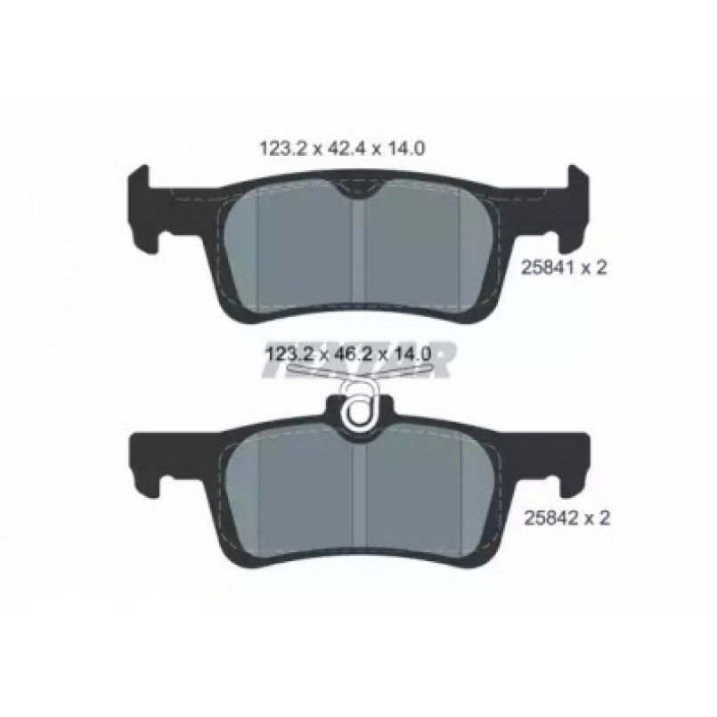 2584104 TEXTAR Гальмівні колодки до дисків