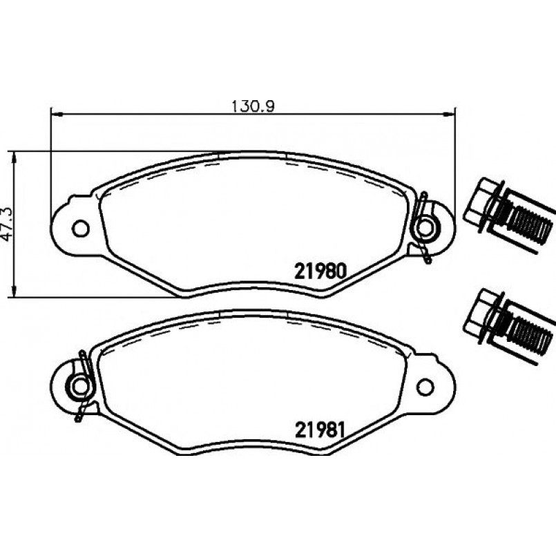 2198004 TEXTAR Гальмівні колодки до дисків