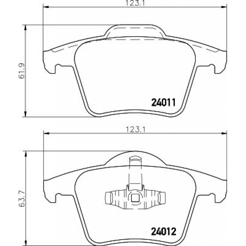 2401101 TEXTAR Гальмівні колодки до дисків