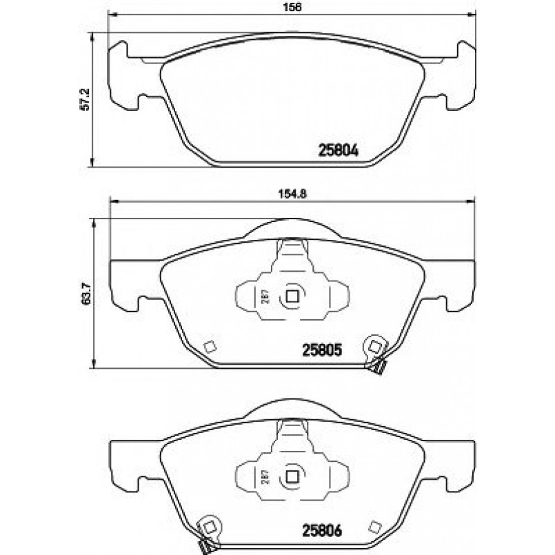 2580401 TEXTAR Гальмівні колодки до дисків