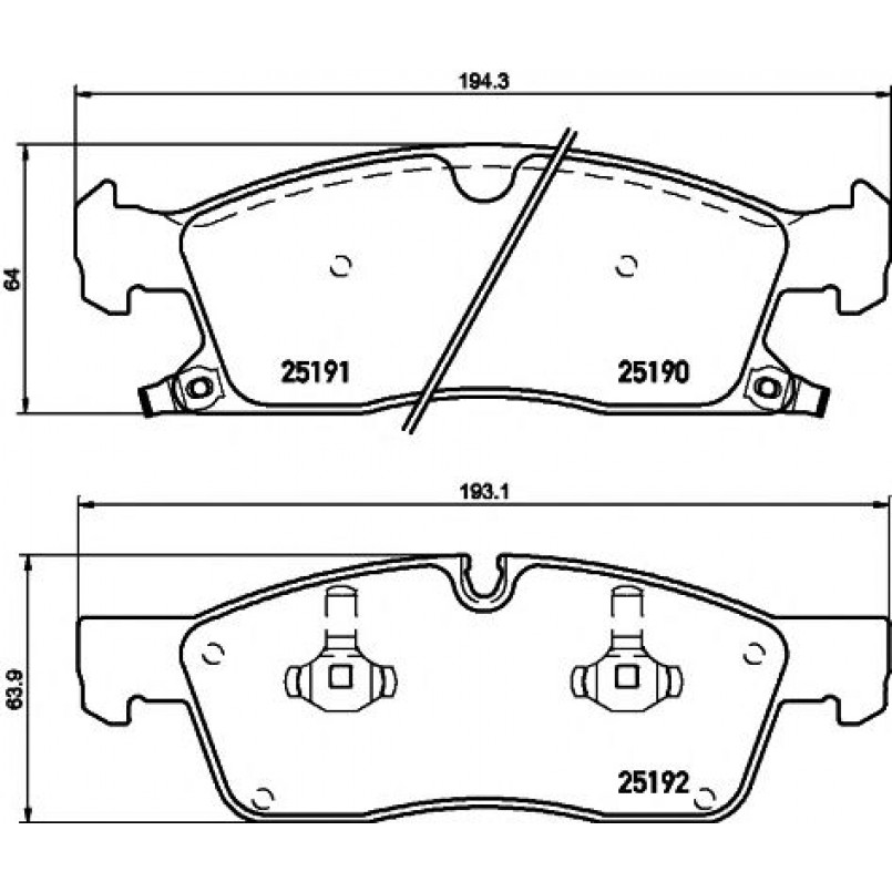 2519001 TEXTAR Гальмівні колодки до дисків