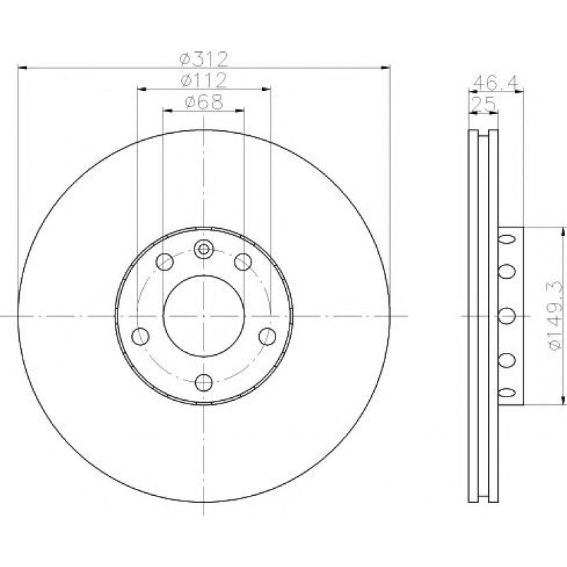 92106105 TEXTAR Диск гальмівний