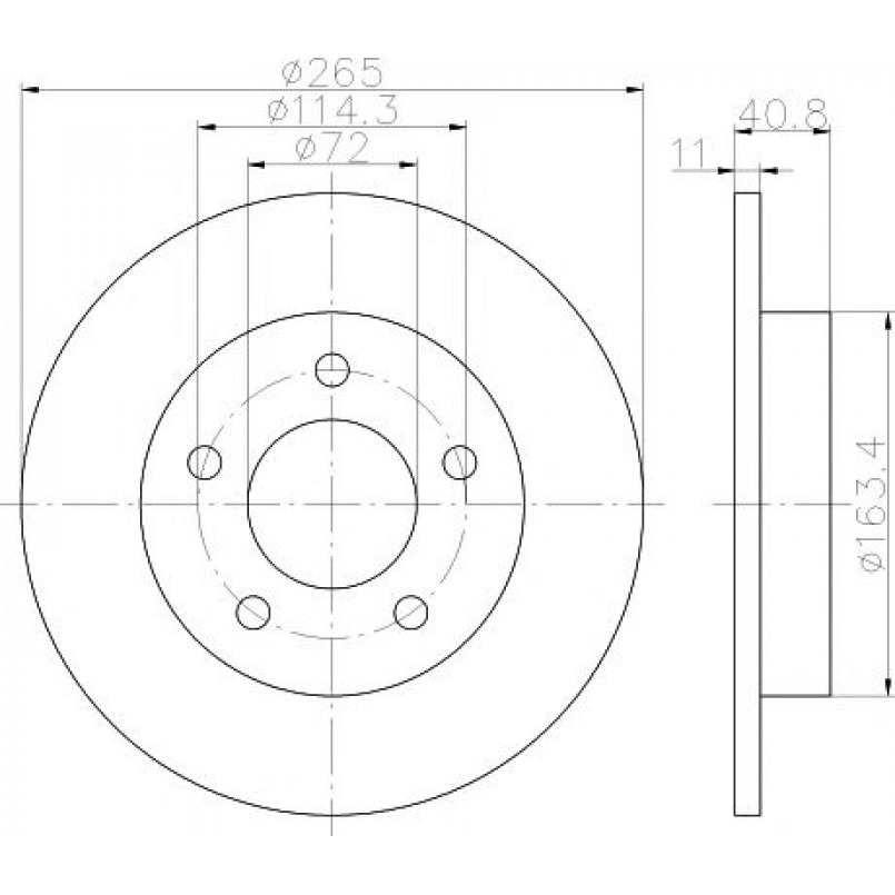 92130500 TEXTAR Диск гальмівний