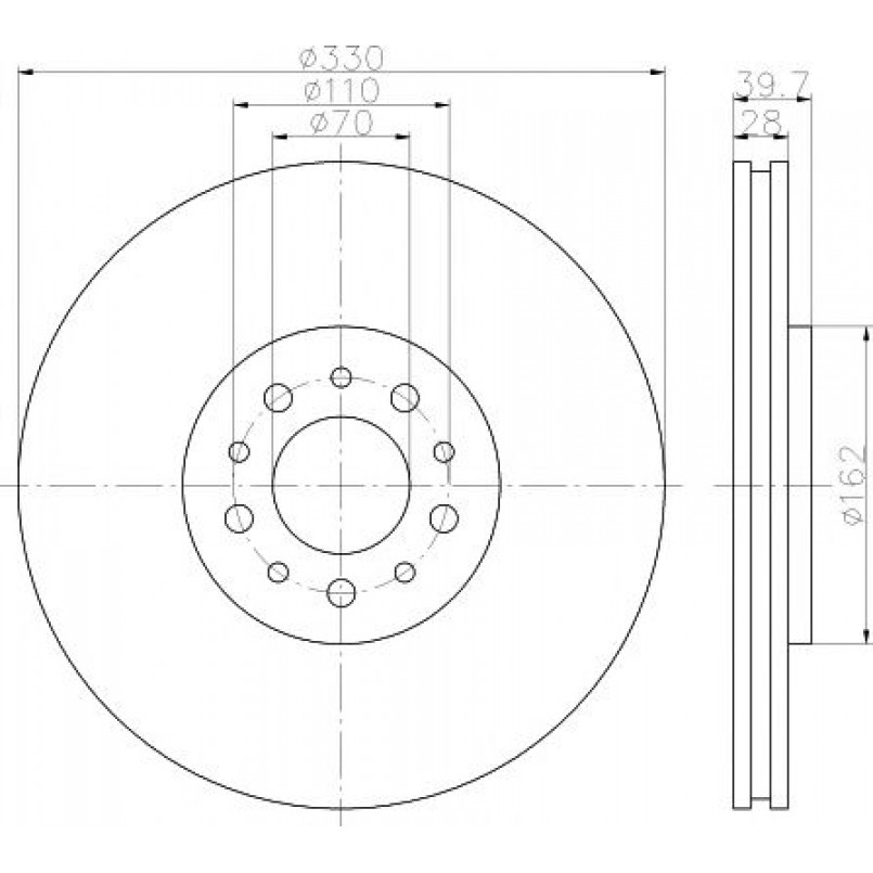 92145103 TEXTAR Диск гальмівний