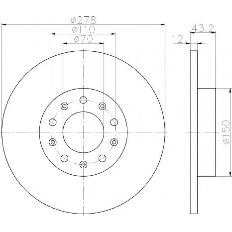 92221003 TEXTAR Диск гальмівний