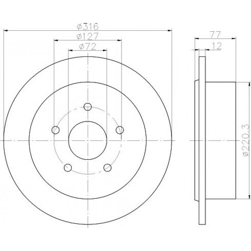 92227700 TEXTAR Диск гальмівний
