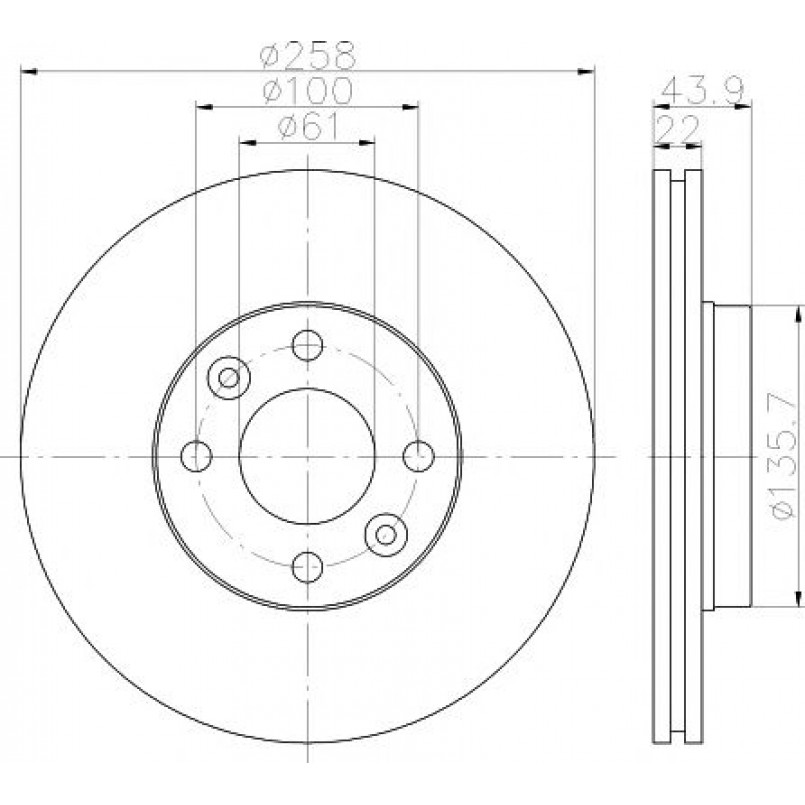 92241503 TEXTAR Диск гальмівний