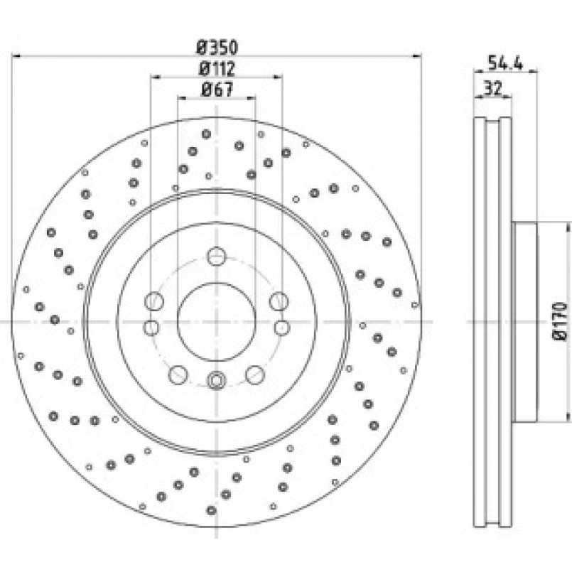 92254405 TEXTAR Диск гальмівний