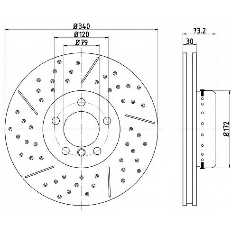 92265025 TEXTAR Диск гальмівний