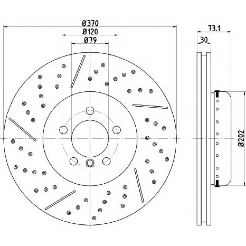 92265425 TEXTAR Диск гальмівний