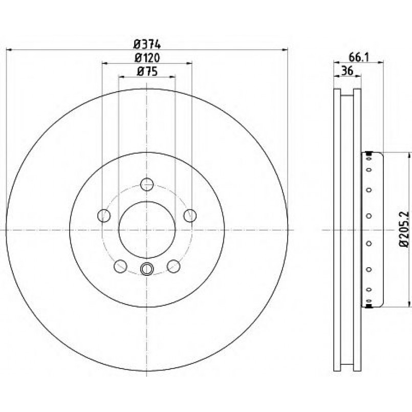 92266125 TEXTAR Диск гальмівний