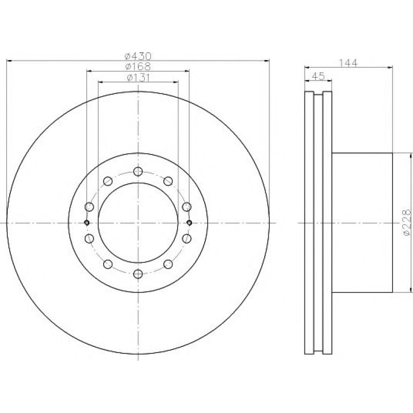 93186700 TEXTAR Диск гальмівний