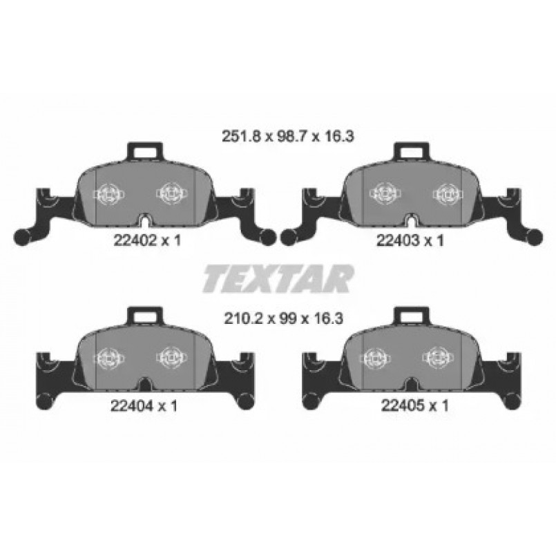 2240201 TEXTAR Гальмівні колодки до дисків