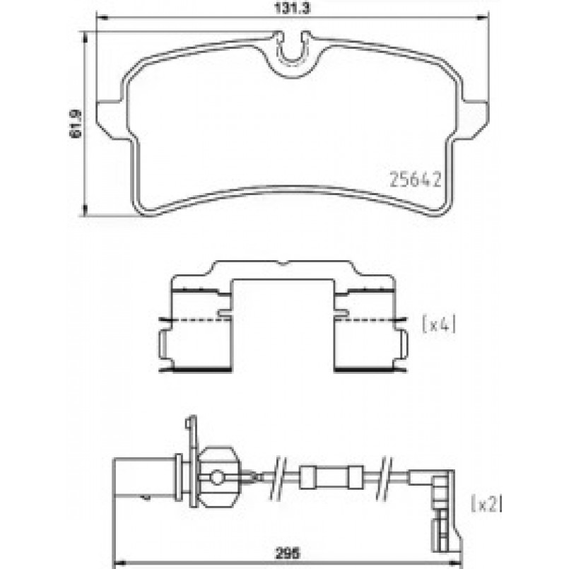2564201 TEXTAR Гальмівні колодки до дисків