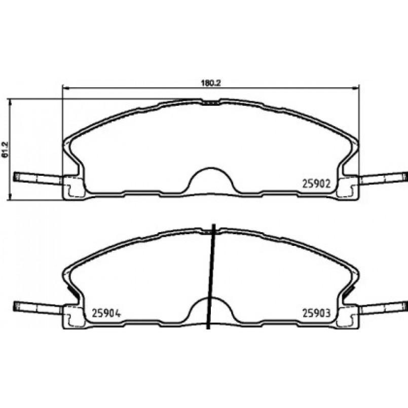 2590201 TEXTAR Гальмівні колодки до дисків