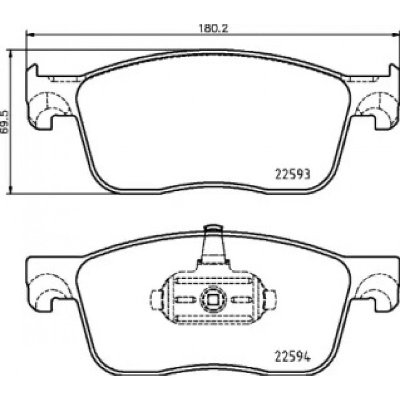 2259301 TEXTAR Гальмівні колодки до дисків