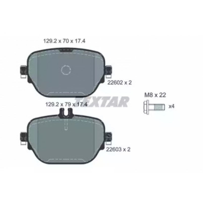 2260201 TEXTAR Гальмівні колодки до дисків