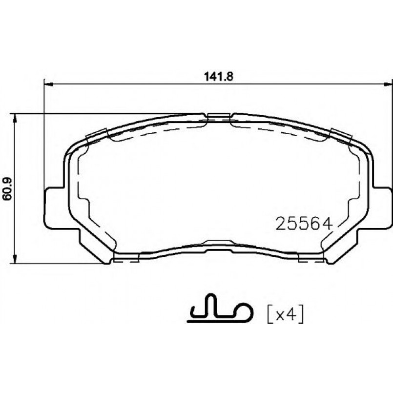 2556403 TEXTAR Гальмівні колодки до дисків