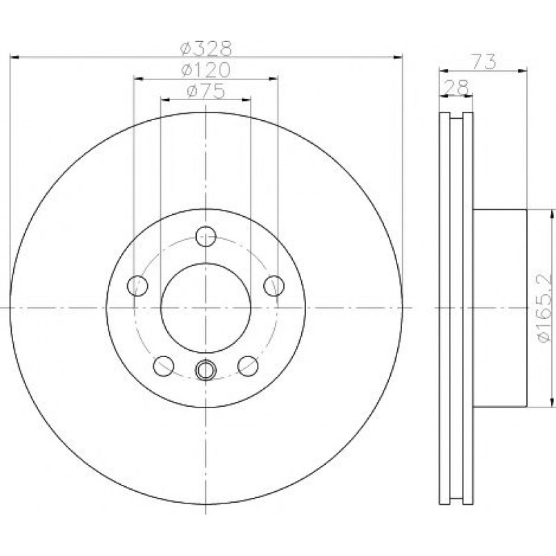92257103 TEXTAR Диск гальмівний