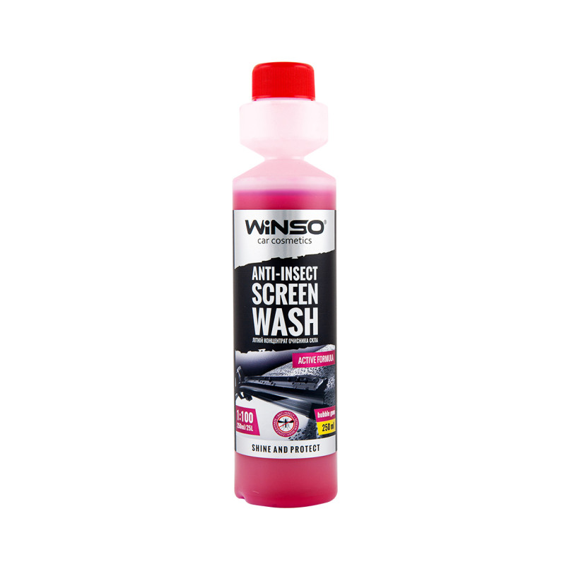 Літній концентрат очисник скла 250ml. Anti-insect screen wash bubbble gum (24шт/ящ)																	