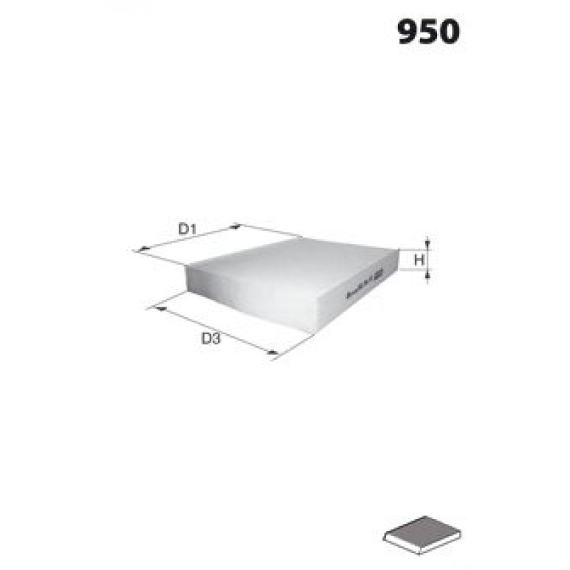 EKR7107  Фільтр салону (Mecafilter)