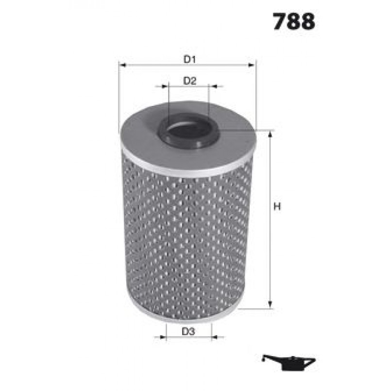 ELH4708  Фільтр оливи (Mecafilter)