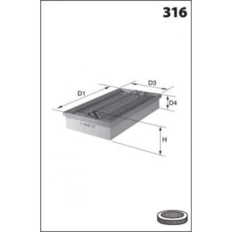 FA3168  Фільтр повітря (Mecafilter)