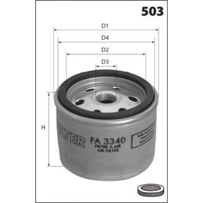 FA3340  Фільтр повітря (Mecafilter)