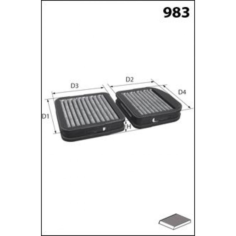 JKR7086  Фільтр салону (Mecafilter)
