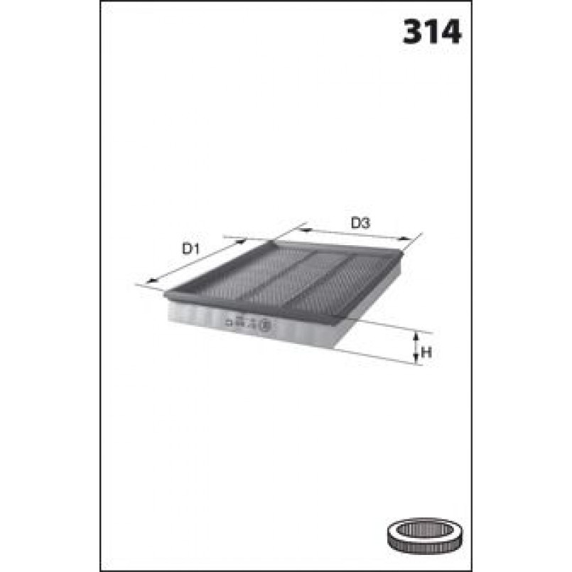 JLP3911  Фільтр повітря (Mecafilter)