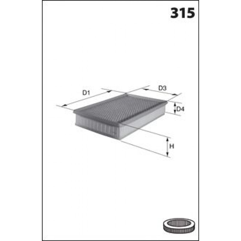 JLP3943  Фільтр салону (Mecafilter)