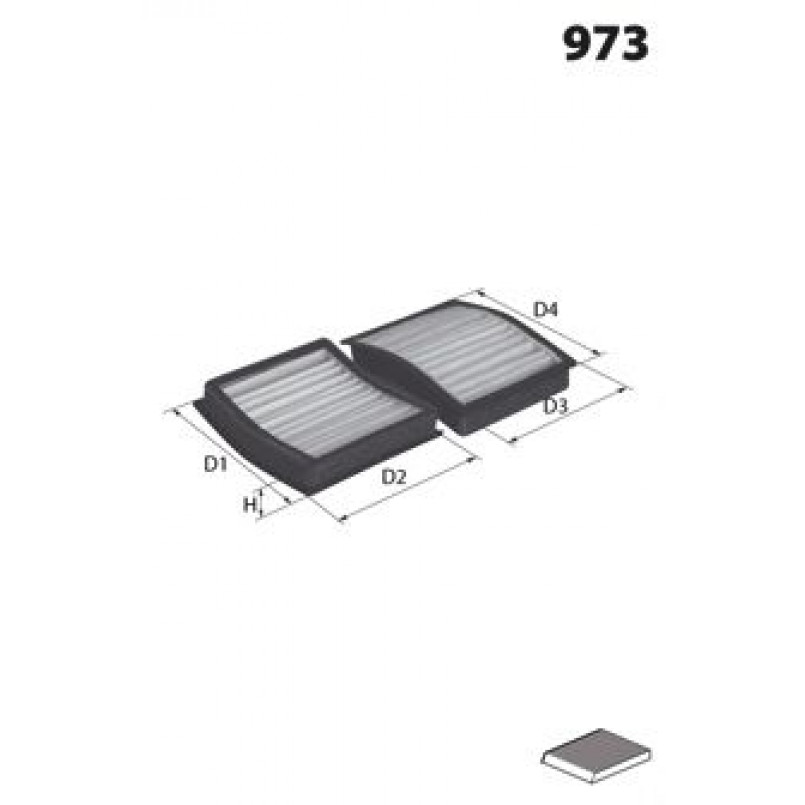 JLR7065  Фільтр салону (Mecafilter)