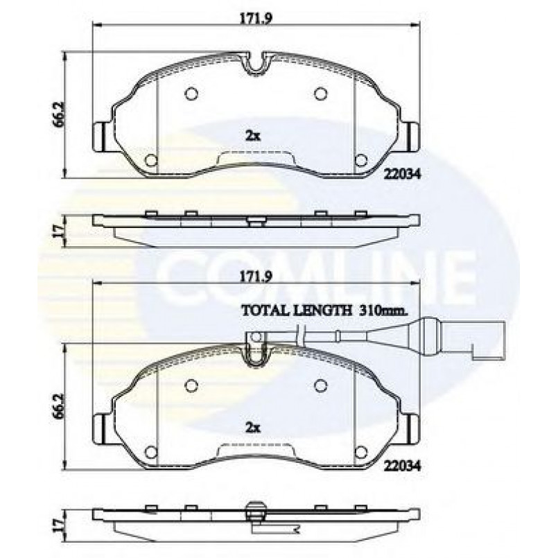 CBP22214 Comline - Гальмівні колодки до дисків