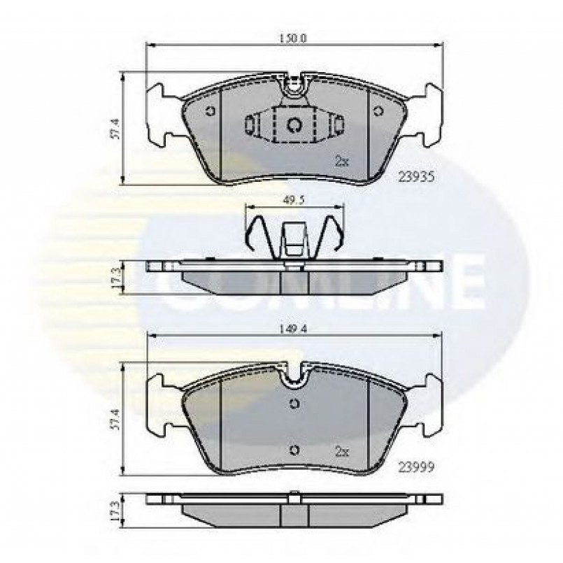 CBP01590 Comline - Гальмівні колодки до дисків