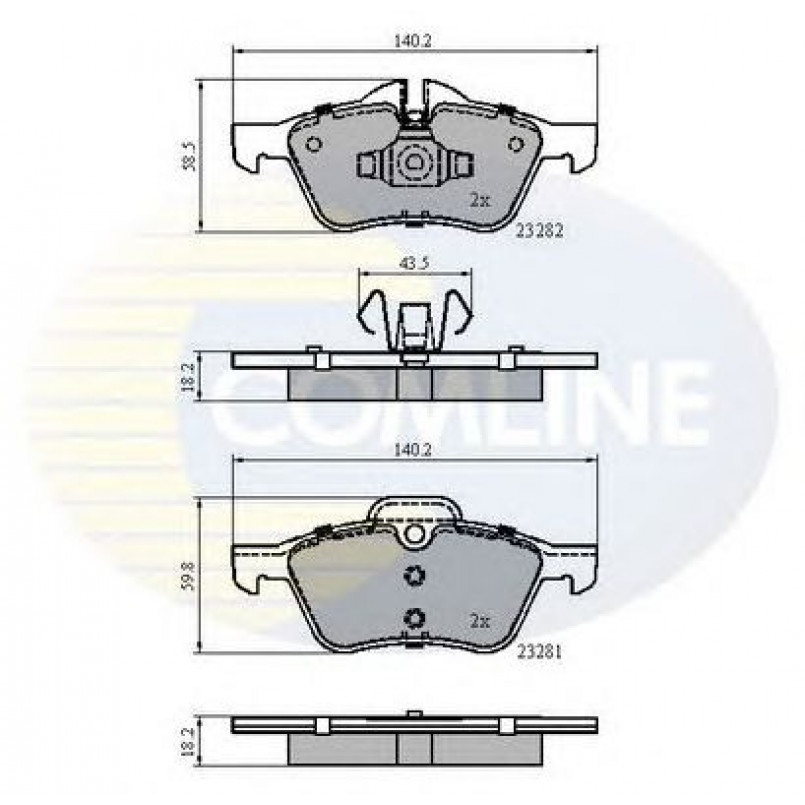 CBP01548 Comline - Гальмівні колодки до дисків