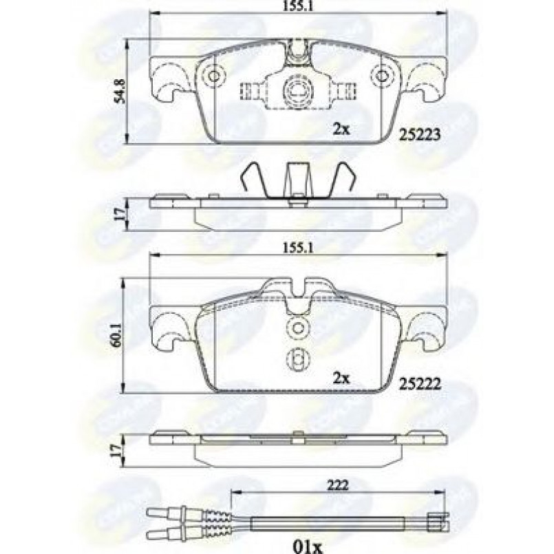CBP22195 Comline - Гальмівні колодки до дисків